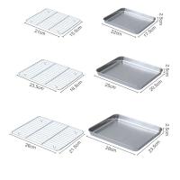 Juego De Bandeja Para Barbacoa De Acero Inoxidable Con Soporte De Enfriamiento Desmontable Y Plancha Multifuncional Para Cocina Bandeja Para Hornear Antiadherente HOCOSHINE - details 0