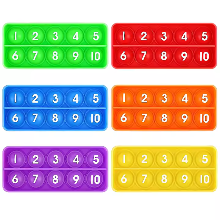 Juego De Matemáticas Con Marco De Diez Para Niños Juguetes Educativos De Silicona Para Preescolar Y Primaria En Clase - 1