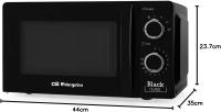 Orbegozo MI 2117, Microondas, 700 W, 6 niveles de potencia, 20 litros de capacidad, temporizador hasta 30 minutos, programa de descongelación, señal fin de cocción, color negro - details 0