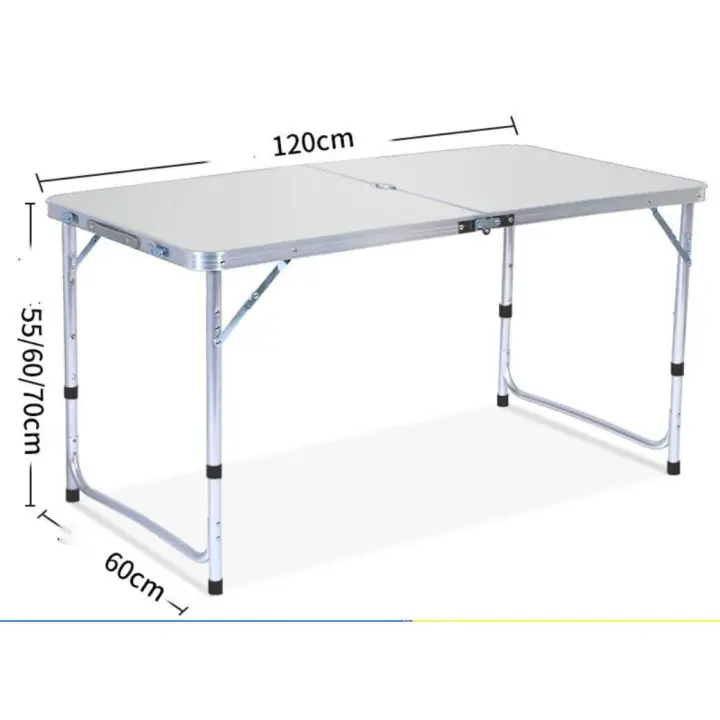 Mesa Plegable De Camping,Mesa Plegable de aluminio y madera, Mesa Portátil Plegable con Carga de 50 kg, Mesa Multiusos , 120cm*60cm con taburete o sin  , para Picnic, Camping al Aire Libre - 1