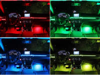 Lámparas De Decoración Para Coche Dual Zone 18/22 Pulgadas RBG 64 Colores Control APP Bluetooth Strip Led De Acrílico Para Atmosfera Del Vehículo Compatible Con BMW Audi Benz Y Más - details 16