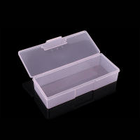 Caja De Almacenamiento Para Uñas Rectangular Y Transparente De Plástico Con Espátula Lápiz Y Archivo De Pulido Para Arte De Uñas - details 2