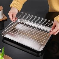 Juego De Bandeja Para Barbacoa De Acero Inoxidable Con Soporte De Enfriamiento Desmontable Y Plancha Multifuncional Para Cocina Bandeja Para Hornear Antiadherente HOCOSHINE - details 6