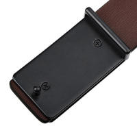 Cinturón De Cuero PU Para Hombre De Calidad Superior Con Hebilla Lisa Casual Para Jeans Negro Ancho 3.3cm Accesorio Essencial Para El Vestir Diario - details 7