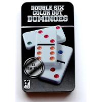 Euroxanty Dominó de 28 Piezas con Caja Metalica, Juego de Dominó, Dominó Portátil de 28 Piezas, Regalo, Ideal Viajes, Ideal Camping y Picnic, Juego en Familia, Dominó Niños y Adultos, Dominó, Dominoes, Dominó Juego, Juego de Dominó, Fichas de Colores - details 0