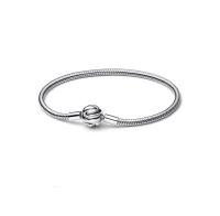 PANDORA Moments con cadena de serpiente y hueso de corazón para mujer, creativa, sencilla y versátil, regalo de San Valentín 520 para novia - details 0