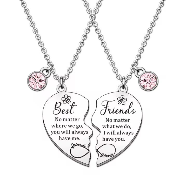 Collares con mejores Amigás, para Dos Mujeres y niños, de cumpleaños y Navidad. - 1