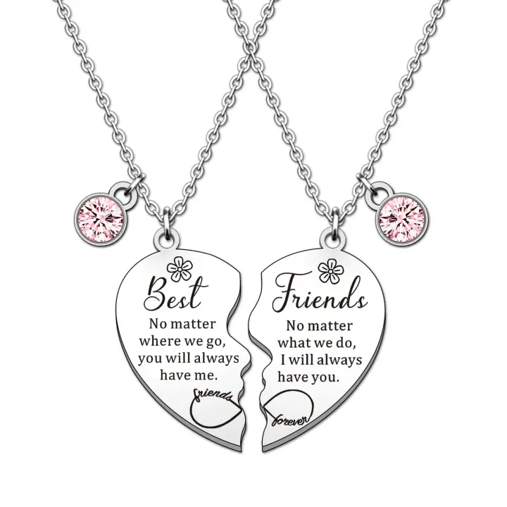 Collares con mejores Amigás, para Dos Mujeres y niños, de cumpleaños y Navidad. - 1