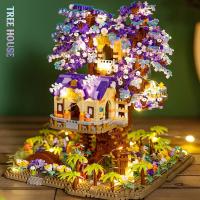 Mini Sakura Árbol Serie Ciudad Bloques De Construcción De Cerezo Arquitectura Fae Treehouse Regalo Para Niñas Y Niños - details 4