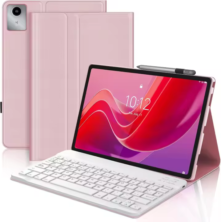 FGNS Funda con Teclado Español Ñ para Xiaomi Redmi Pad 2 (2025) & SE (2023) 11"(No se puede utilizar para Redmi Pad 2 pro 12.1''), Magneticamente Desmontable Bluetooth Teclado Compatible con  Redmi Pad 2 / SE 11 Pulgadas, - 1