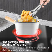 Olla Para Freír Acero Inoxidable Con Asa Y Cesta Multifuncional Pote De Freír Cuadrado Portátil Sartén Para Cocinar - details 1