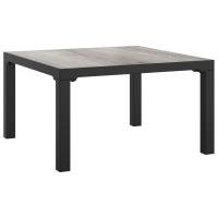 vidaXL Sillones esquina/ mesa/ reposapiés de jardín ratán PE negro y gris sofá de esquina, sofá central, reposapiés Conjunto Terraza Muebles Jardín Exterior Juego de Muebles de jardín Mueble Jardín Exterior Muebles de Salon Exterior - details 5