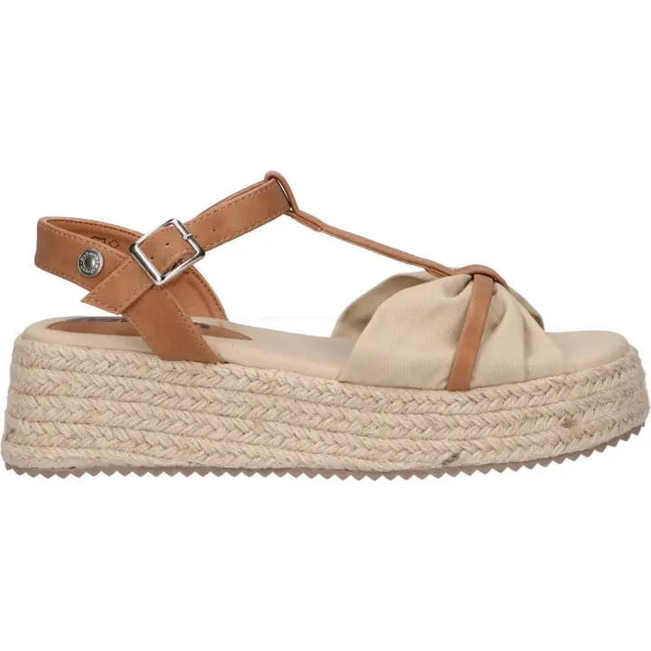 Sandalias de Mujer REFRESH 170864 TEXTIL COMBINADO BEIGE - 1