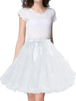 Falda De Túnel A-Line Para Mujer Lolita Cosplay Con Gran Lazo Underskirt Poliéster Técnica Tejida Multicapa Para Ballet - details 6