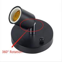 Lámpara De Pared Rotativa 360 Grados Montada En La Superficie Con Bombilla E27 Reemplazable 5W 7W 9W Dimmerable Para Porche - details 1