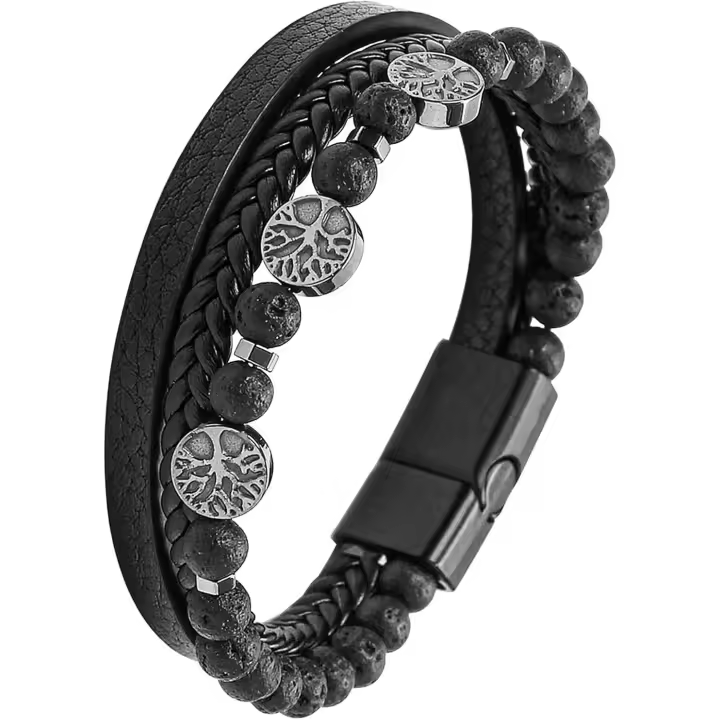 Pulsera Hombre, Pulsera Arbol De La Vida, Pulsera Hombre Maple Inoxide, Regalos Para Hombre - 1