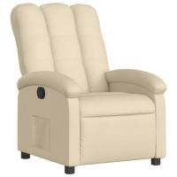 vidaXL Sillón reclinable de tela Gris claro, Gris oscuro, Negro Sillon Dormitorio Sillon Comodos Silla Relax Sillón Sofá - details 5