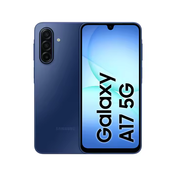 Samsung Galaxy A17 5G 128 GB • Pantalla Super AMOLED 6,7″ 90Hz • Cámara 50 MP OIS + Ultra‑gran angular • Dual SIM • Batería 5000 mAh + Carga rápida 25W • IP54 • Android 15 - 1