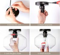 Lámpara de techo con Pantalla de Vidrio industrial - Lámparas de techo semiempoladas Lámparas de Cocina Lámparas de techo - details 4