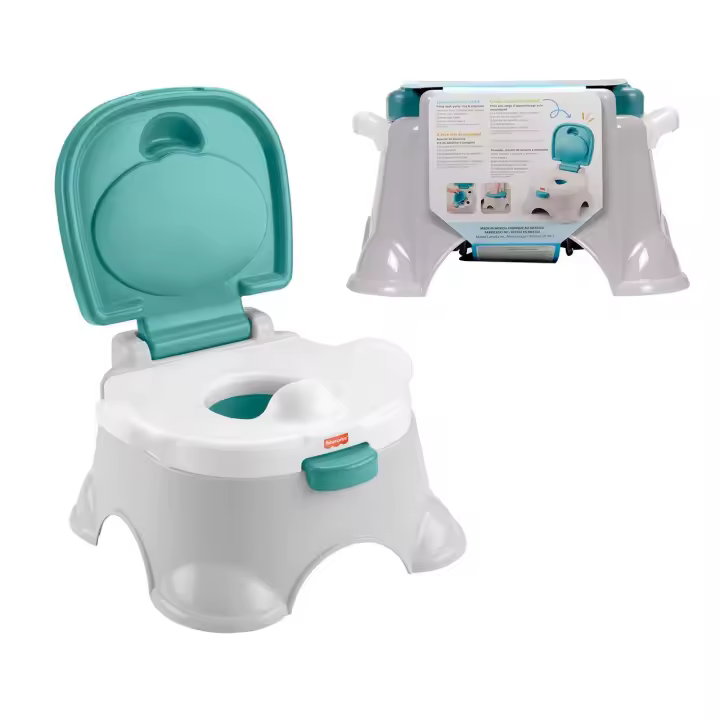 Fisher-Price Orinal infantil 3 en 1 Aprende a ir al baño. convertible en escalón. juguete para bebés y niños (Mattel GYP61) - 1