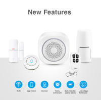 Sistema De Alarma Inteligente Para El Hogar WIFI Con Sensor De Puerta Y Movimiento Control Por Tuya Compatible Con Alexa Google - details 1