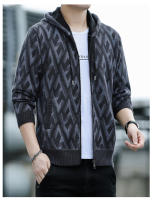 Nueva Chaqueta De Suéter Para Hombres 2024 De Alta Calidad Y Gruesa Para Otoño E Invierno Abrigo Cardigan Tejido Casual Cierre De Cremallera Estilo V Sin Capucha - details 4