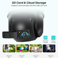 Cámara PTZ Wifi 4K 8MP HD Exterior Con Doble Pantalla Y Lente Doble Alarma De Luz De Policía Inteligente De Seguridad Doméstica Compatible Con Android Y iOS - details 10