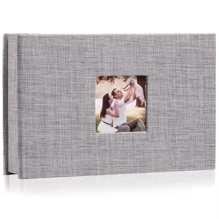 Álbum De Fotos Pequeño 4x6 Con 100 Fotos Cubierta De Lino Para Memoria Familiar Boda Aniversario Bebé Vacaciones - 1