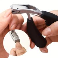 Tijeras De Uñas Curvadas Grandes Y Profesionales 2 Piezas Resistentes Al Splatter Acero Inoxidable Para Uñas Gruesas Y Bigotes - details 1