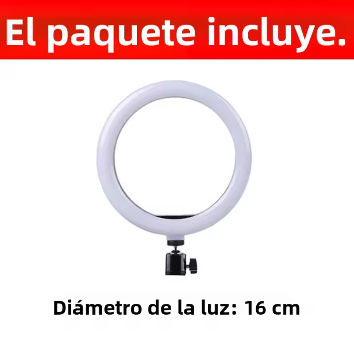 Luz De Anillo LED Para Autofotografía Con Soporte Para Móvil 6/10/12 Pulgadas Para Streaming En Vivo Maquillaje YouTube Fotografía Estudio - 1