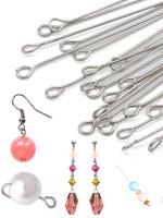 100pcs Pinchos De Ojo De Acero Inoxidable Para Joyería 3 Estilos 20-70mm Hebillas De Cabeza Para Pendientes Pulseras DIY - details 1