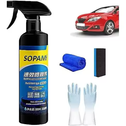 Spray para automóvil, agente de recubrimiento de efecto rápido, aerosol para recubrimiento de automóviles, nuevo agente de renovación de recubrimiento multifuncional 2024 (1 unidad) - 1