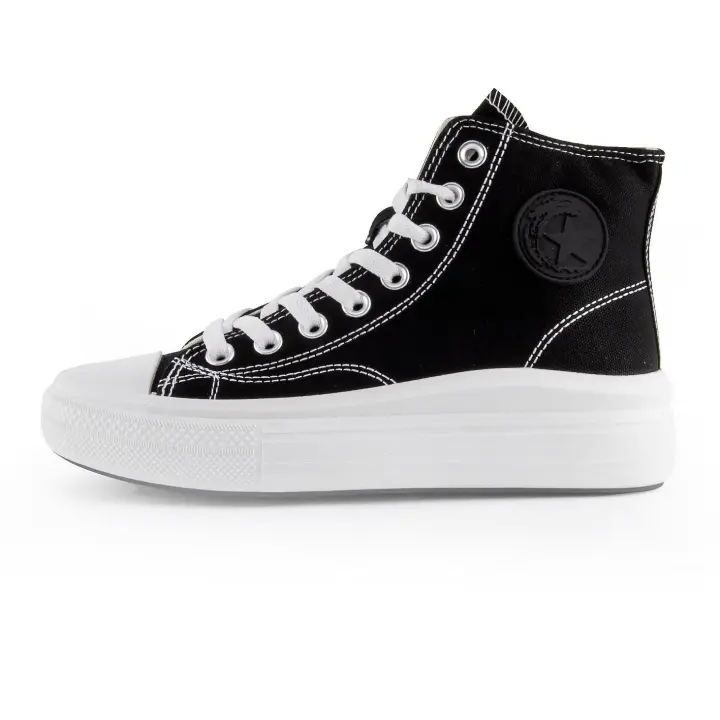 ANDY-Z  AZ1007 Zapatillas de lona alta para  mujer.  plataforma suela - 1