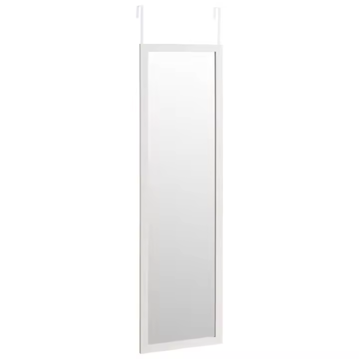 Lola Home Espejo blanco de madera MDF para puerta de 35x125 cm - 1