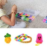 Kit De Hacer Pulseras De Cinta Arco Iris Para Niñas 600-1800 Piezas Set De Banda De Goma DIY Juguete De Manualidades Regalo - details 10