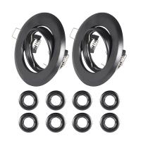 Soporte De Spot LED Ajustable Para Lámpara De Techo 65mm Fijación GU10 MR16 Bombilla Cambiable Metal Negro Satinado - details 5
