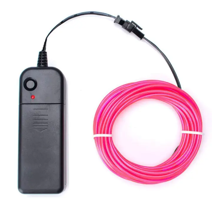 Cable De Luz LED Multicolor Para Fiestas Navidad Danza DIY Trajes Iluminación Con Pilas AA 3m 5m Glow EL Wire Neón - 1