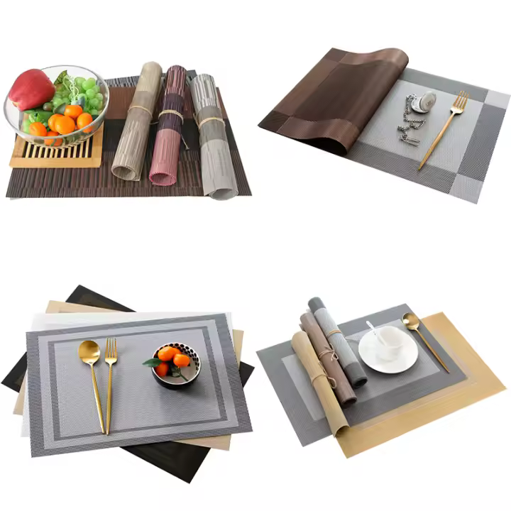 Juego De 4/6 Tapetes Para Mesa Antideslizantes Coasters De PVC Lavables Accesorios De Decoración Modernos Para El Hogar - 1