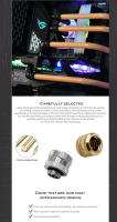 Conector De Tubo Rígido Para Enfriamiento Por Agua PC Accesorios DIY De Computadora 4 Piezas De Conector De Compresión Manual Para Tubo De Acrílico PETG Mate OD14mm Color Oro/Plata/Cobre/Bronce - details 3