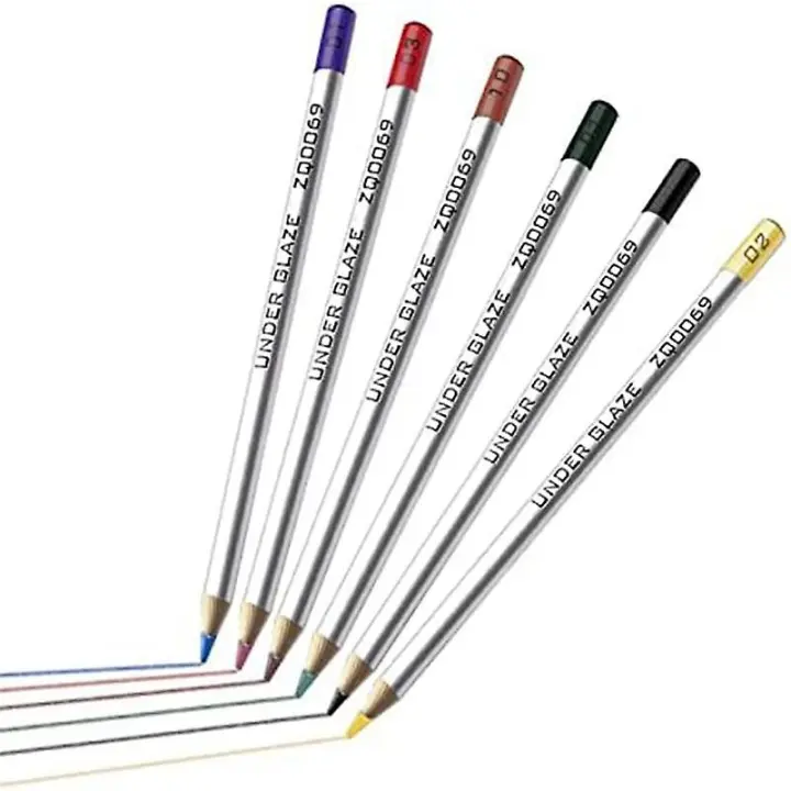 6Pcs Underglaze Lápices, Lápices Underglaze para cerámica, Underglaze Pencil Precision Underglaze Pen - 1