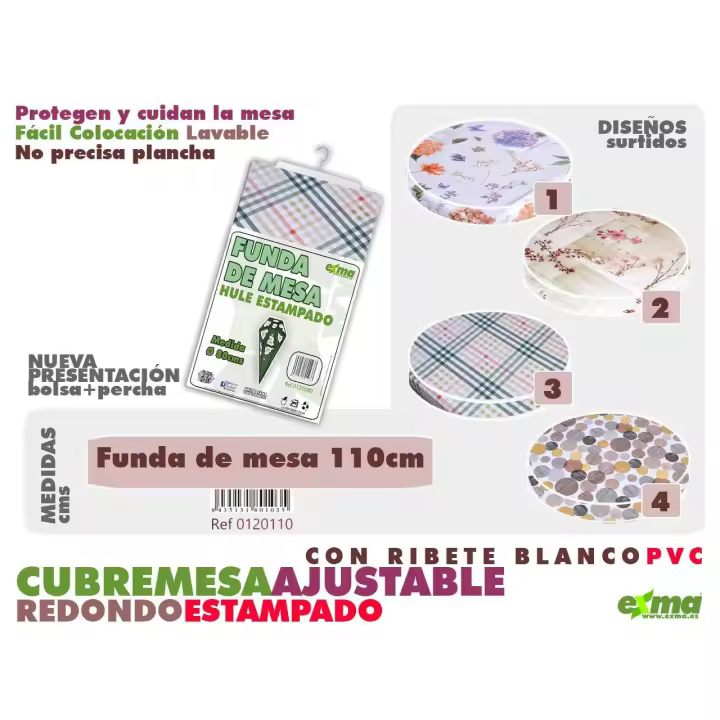 Mantel Cubremesa Ajustable Hule 110cm    mantel por metros; manteles; mantel barato; mantel jardín - 1