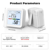 Sensor De Temperatura Y Humedad Inteligente ZigBee Tuya Con Pantalla LCD Iluminada Compatible Con Google Assistant Necesita Hub Tuya Zigbee - details 15