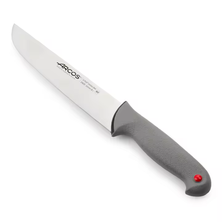 Arcos Cuchillo Carnicero Profesional - Hoja de Acero Inoxidable Nitrum 200 mm - Mango Ergonómico Antideslizante - Serie Colour Prof - 1
