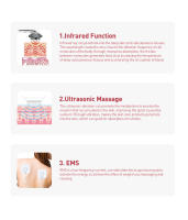 Masajeador Corporal Y Facial 6 En 1 EMS Ultrasonido Cavitation Galvanico Terapia Infrarroja Herramientas De Cuidado De La Piel Para Lifting Facial - details 4