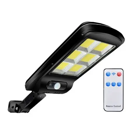Elbat cob farola led solar - 4500lm - luz fria 6500k - sensor de movimiento - 1