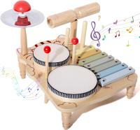 Set De Batería De Madera Para Bebés Juguete Musical Montessori Instrumentos De Percusión Para Niños De 3 a 6 Años - details 0