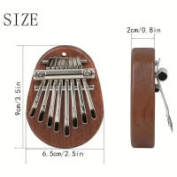 Mini Kalimba De Madera Con 8 Teclas Calidad Superior Instrumento Musical De Pulsera Regalo Accesorio Esencial Para Dedos Y Túmbo - details 10
