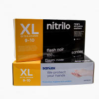 Guantes de Nitrilo Santex Flash Noir negro sin polvo talla XL calidad superior (4.5 gr) - details 1