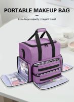 Organizador De Esmaltes De Uñas Con Bolso Doble Capa Almacenamiento De Accesorios De Manicura Capacidad Para 80 Botellas Con 2 Bolsas Desmontables - details 0