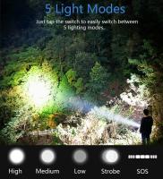Linterna De Mano Zoom Alta Potencia 4 Núcleos XHP50 LED Tipo C USB Recargable Con Batería 18650 Lámpara Exterior Para Camping - details 2